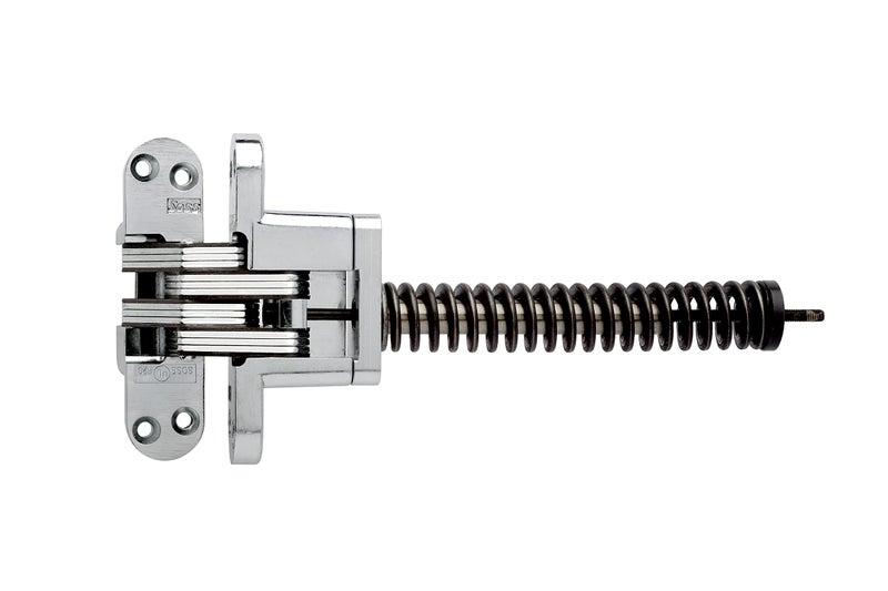 SOSS - 218ICUS26D 218IC Zinc Invisible Closer for 1.75" Doors, Satin Chrome Exterior Finish,Silver